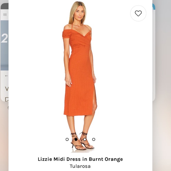 Tularosa Dresses Nwt Tularosa Lizzie Midi Dress In Burnt Orange